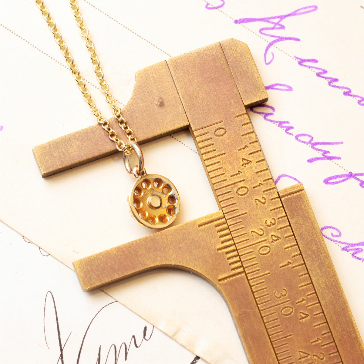 Blessed Little Pearl & Rose Cut Diamond Pendant