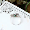 Vintage Emerald & Diamond Trilogy Engagement Ring