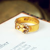 Date 1875 18ct Gold Seed Pearl Buckle Ring