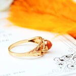 Vintage Art Nouveau Styled Italian Coral Ring