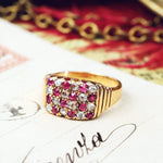 Edwardian Ruby & Diamond 'Chequerboard' Ring