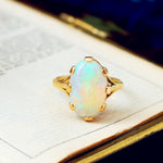 Magical Antique Opal Cabochon Ring