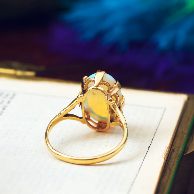 Magical Antique Opal Cabochon Ring