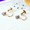 Vintage Screw Fit Diamond Earrings