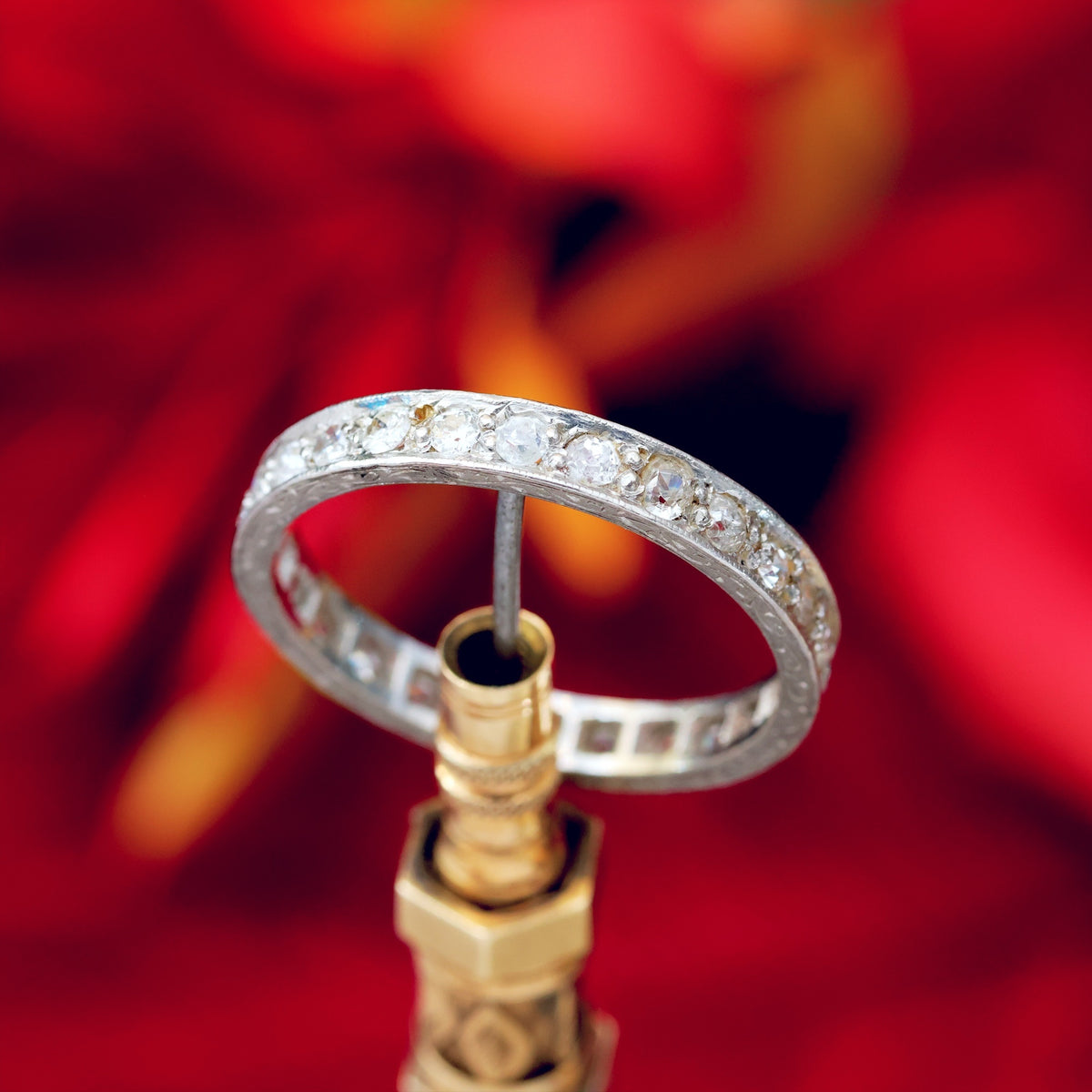 Vintage Size N 1/2 Platinum & Diamond Eternity Ring