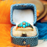 Antique Victorian Turquoise & Diamond 9ct Gold Ring