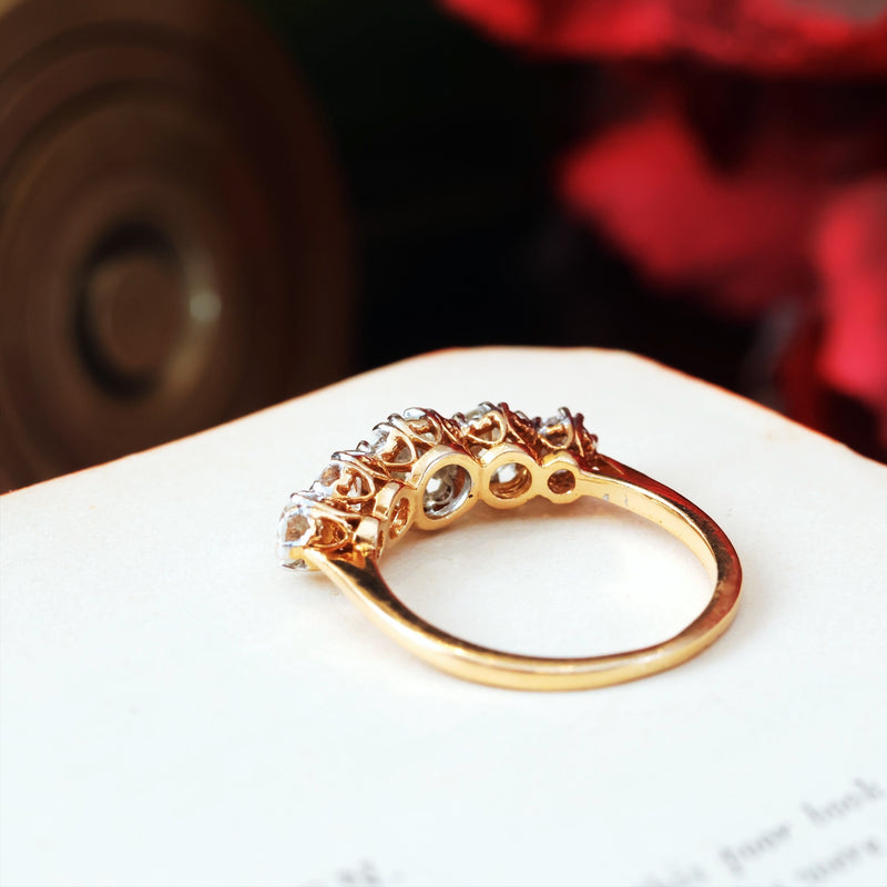 Sparklesome Lovely! Vintage Five Stone Diamond Ring