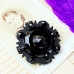 Antique Whitby Jet Brooch