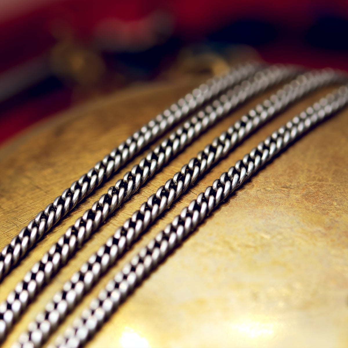 Super Antique Victorian 54" Silver Longuard Chain