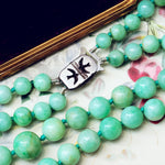 Classic Vintage Elegance Double Row Jade Bead Necklace