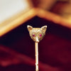 Vintage Darling 9ct Gold Fox Stick Pin