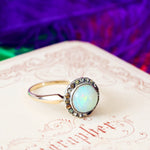 Vintage Lovely Opal & Paste Cluster Ring