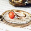 Antique Archaeological Revival Coral Ring