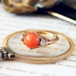 Antique Archaeological Revival Coral Ring