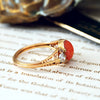 Antique Archaeological Revival Coral Ring