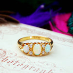 Antique Victorian Opal & Diamond Ring
