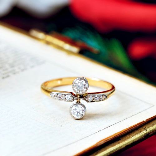 Beauteous Vintage Art Deco Diamond Dress Ring