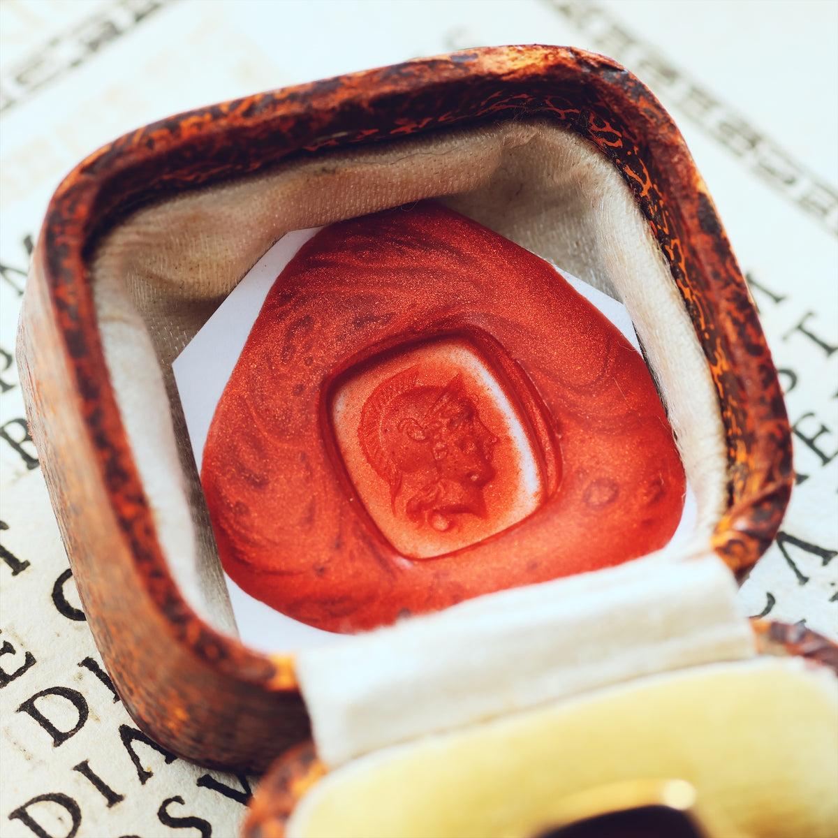 Heroic Antique Goddess Athena Carnelian Intaglio Signet Ring