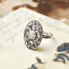 Vintage French Platinum & Diamond Cluster Ring