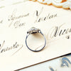 Handmade Vintage French Platinum & Diamond Cluster Ring