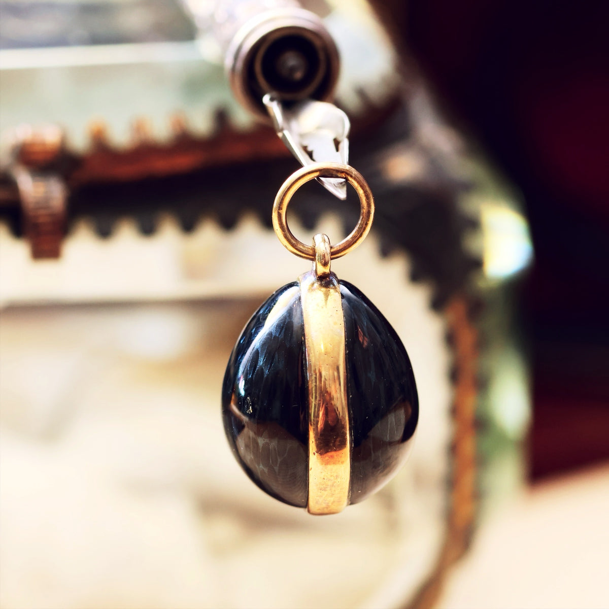 Vintage Enamelled Egg Pendant