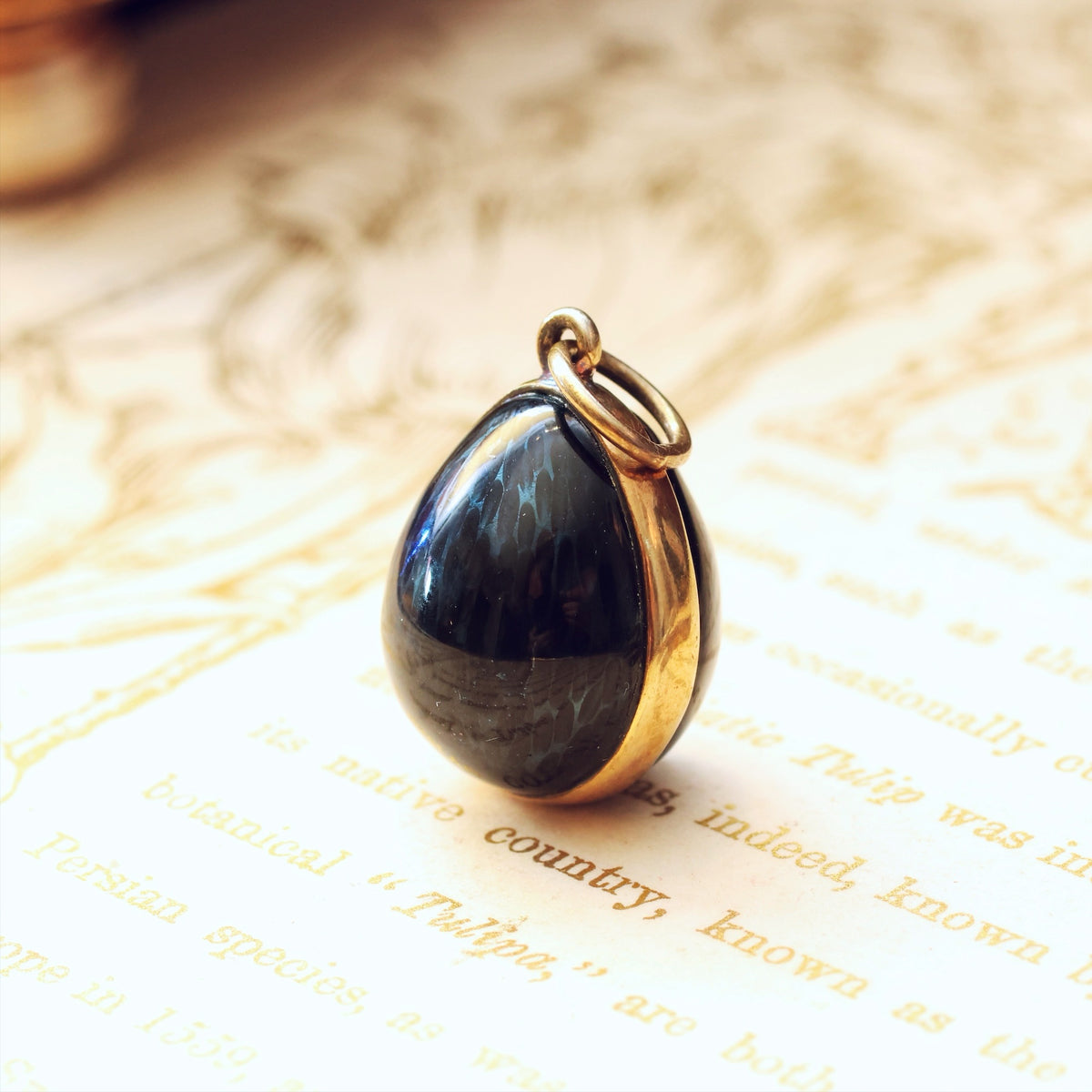 Vintage Enamelled Egg Pendant