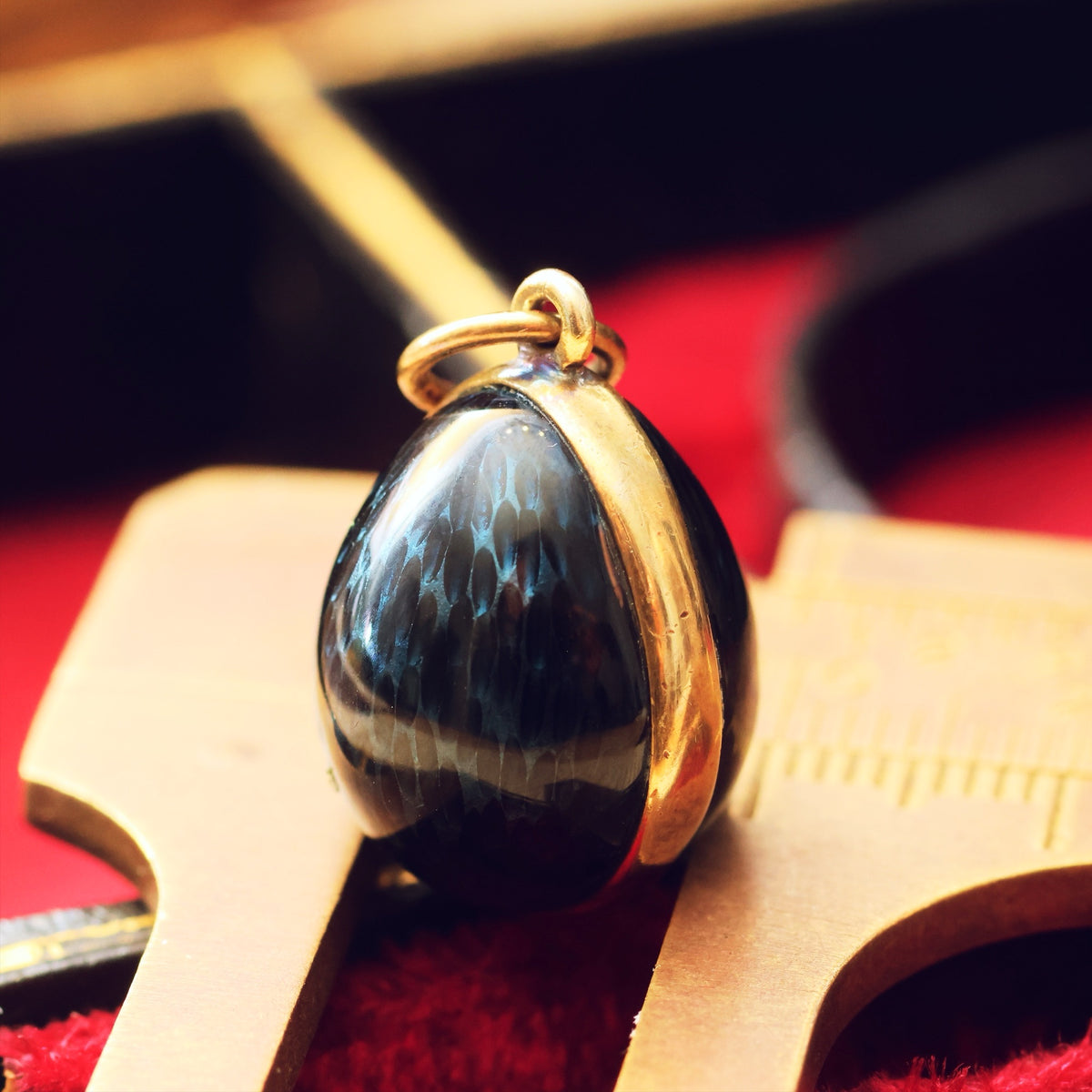 Vintage Enamelled Egg Pendant