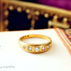 Antique Date 1889 Diamond Wedding Band Ring