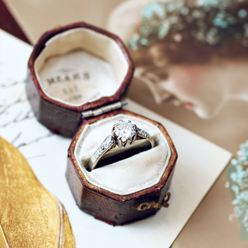 Vintage Platinum Diamond Engagement Ring
