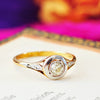 Vintage Art Deco Diamond Target Engagement Ring