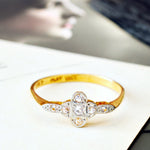  Vintage Diamond Daisy Cluster Ring