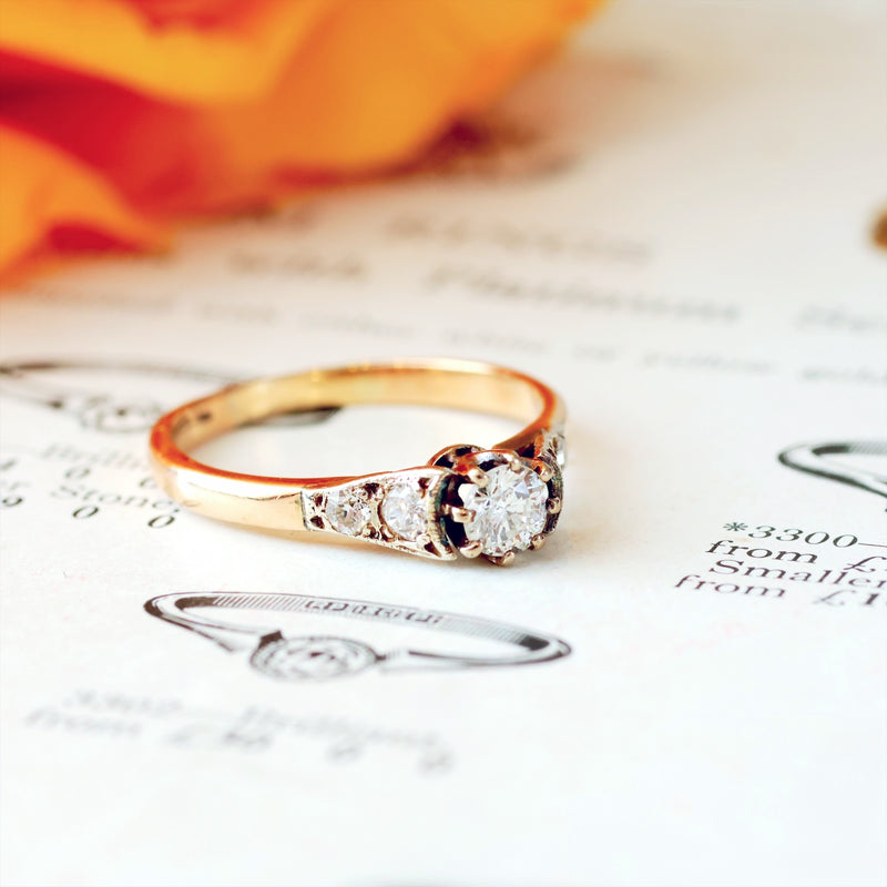 Circa 1920's Vintage Diamond Engagement Ring