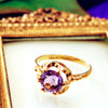 Vintage Date 1974 Lilac Amethyst Gem Ring