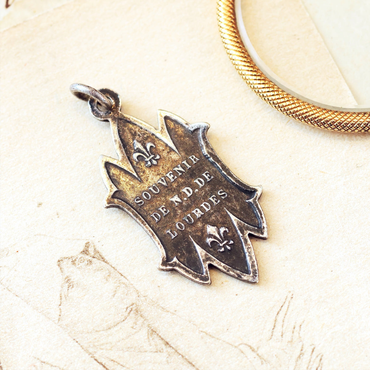Antique Lourdes Souvenir Charm