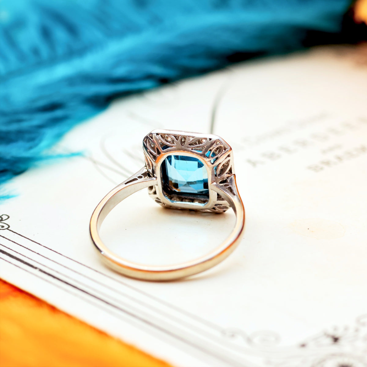 Bluebubble POPPY DAYS Carved Flower Ring Cute Vintage Gift