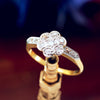 Vintage 1940's Diamond Daisy Cluster Engagement Ring