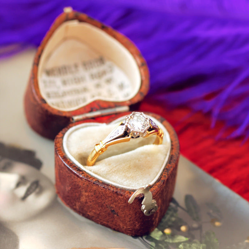 Gorgeous Vintage Diamond Solitaire Engagement Ring