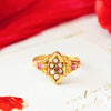 Antique 15ct Gold Pink Ruby & Wild Pearl Ring