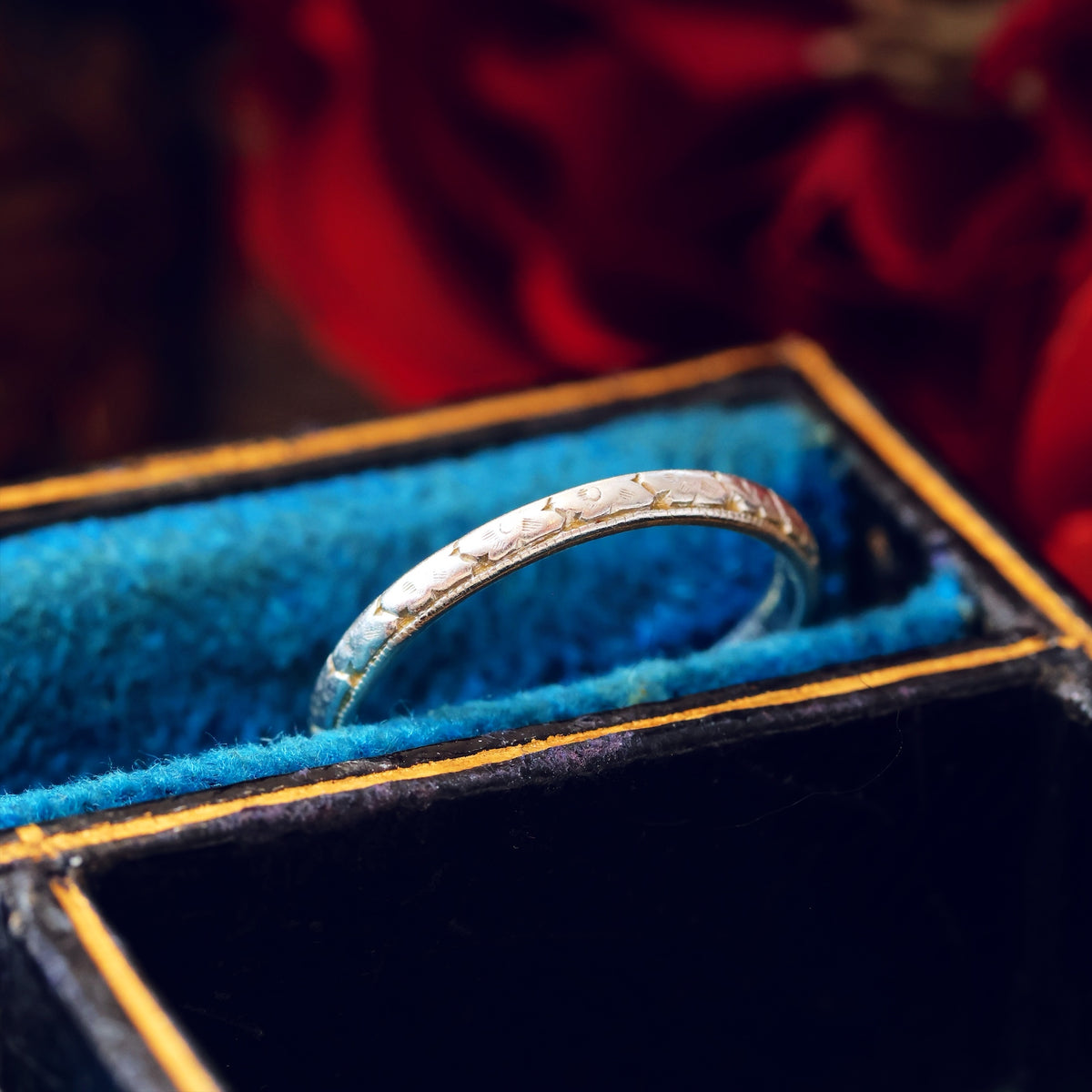 Vintage Date 1957 Size K Platinum Wedding Band