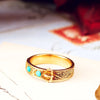 Scarce Date 1861 18ct Gold Turquoise 'Fidelity' Buckle Ring