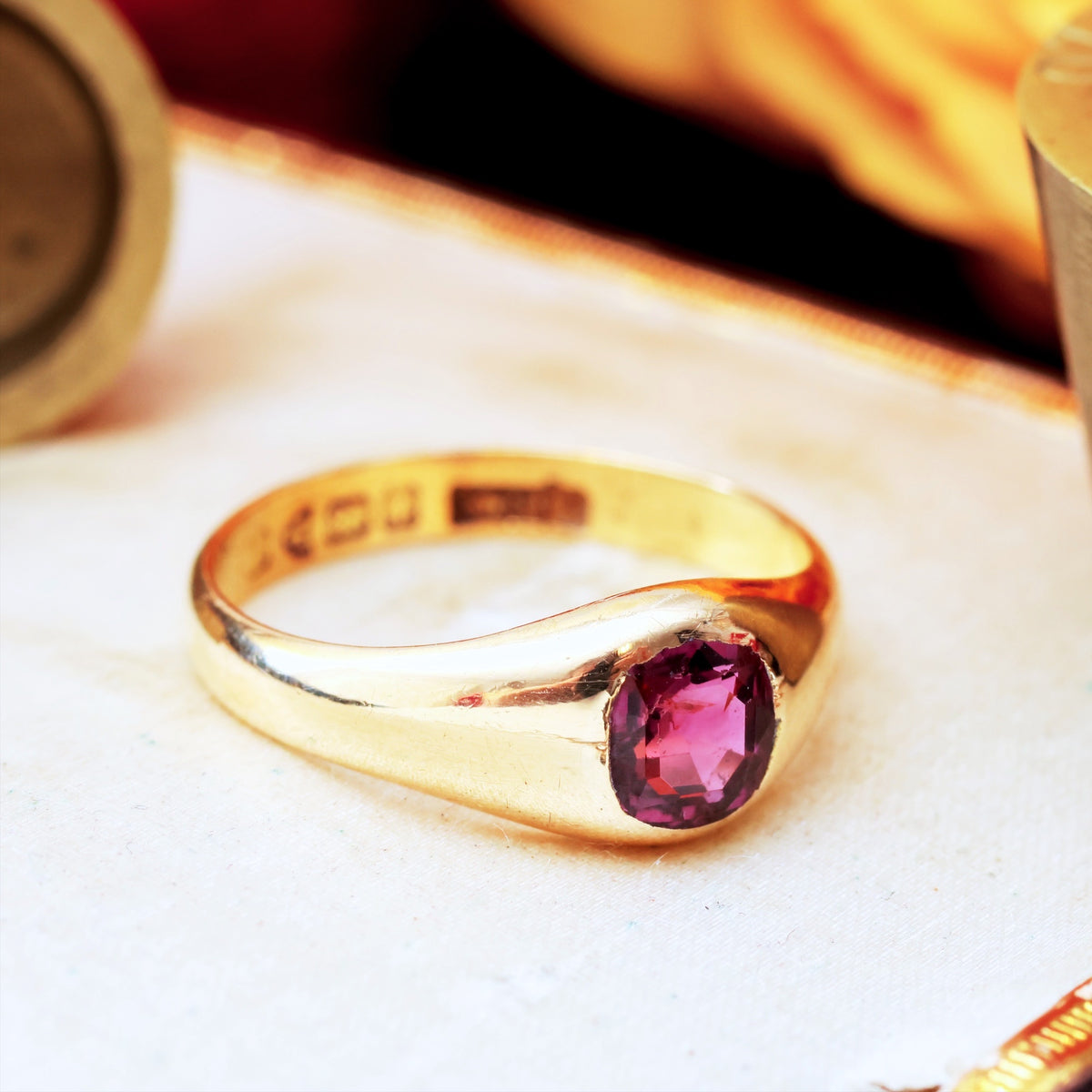 Antique Date 1902 Natural Ruby Ring