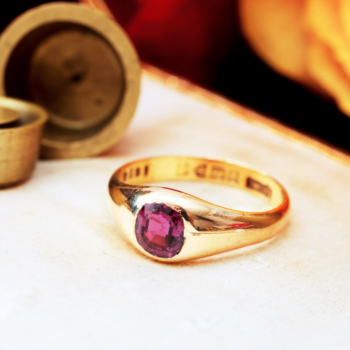 Antique Date 1902 Natural Ruby Ring