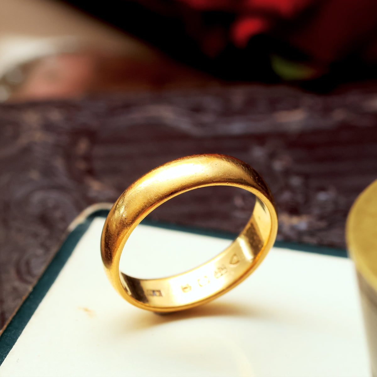 Antique Date 1909 22ct Gold Wedding Ring – Fetheray