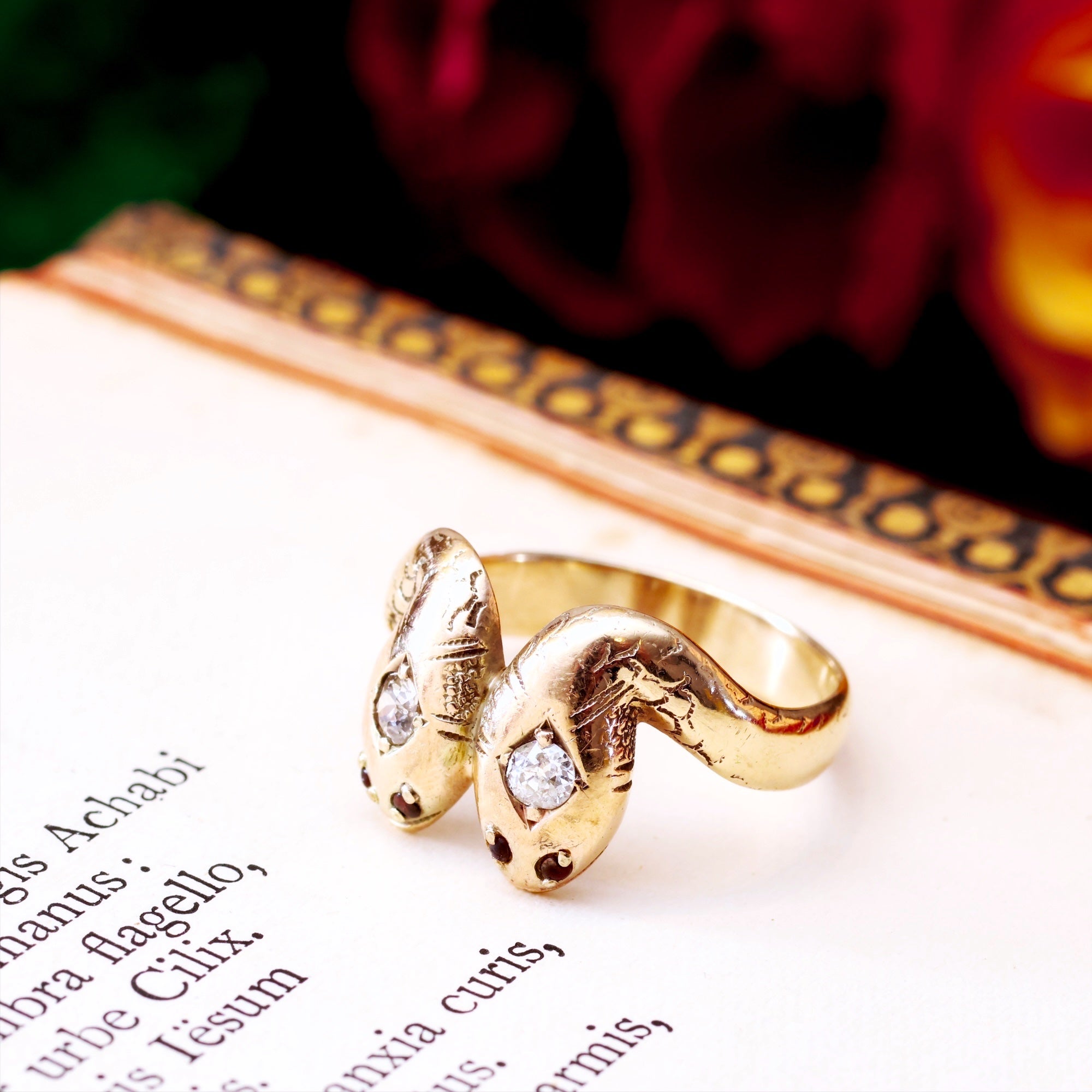 Vintage Double Snake Diamond Engagement Ring – Fetheray