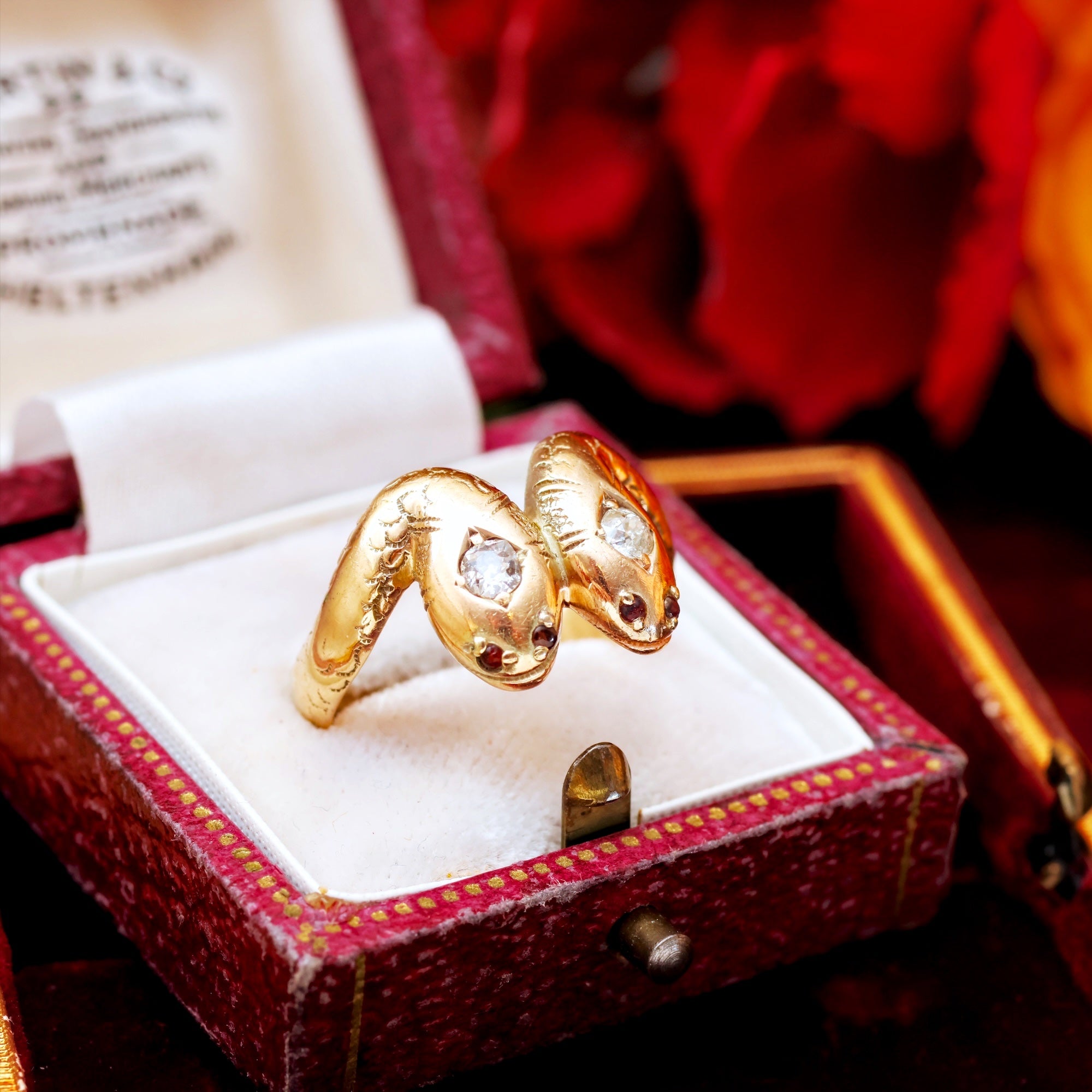 USA VINTAGE SNAKE DESIGN DOUBLE RING/アメリカンヴィンテージ