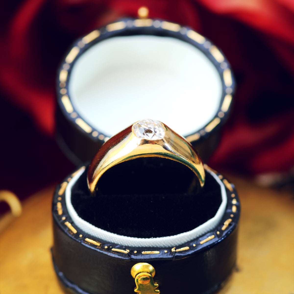 Antique Hand Cut Diamond Mengagement Ring