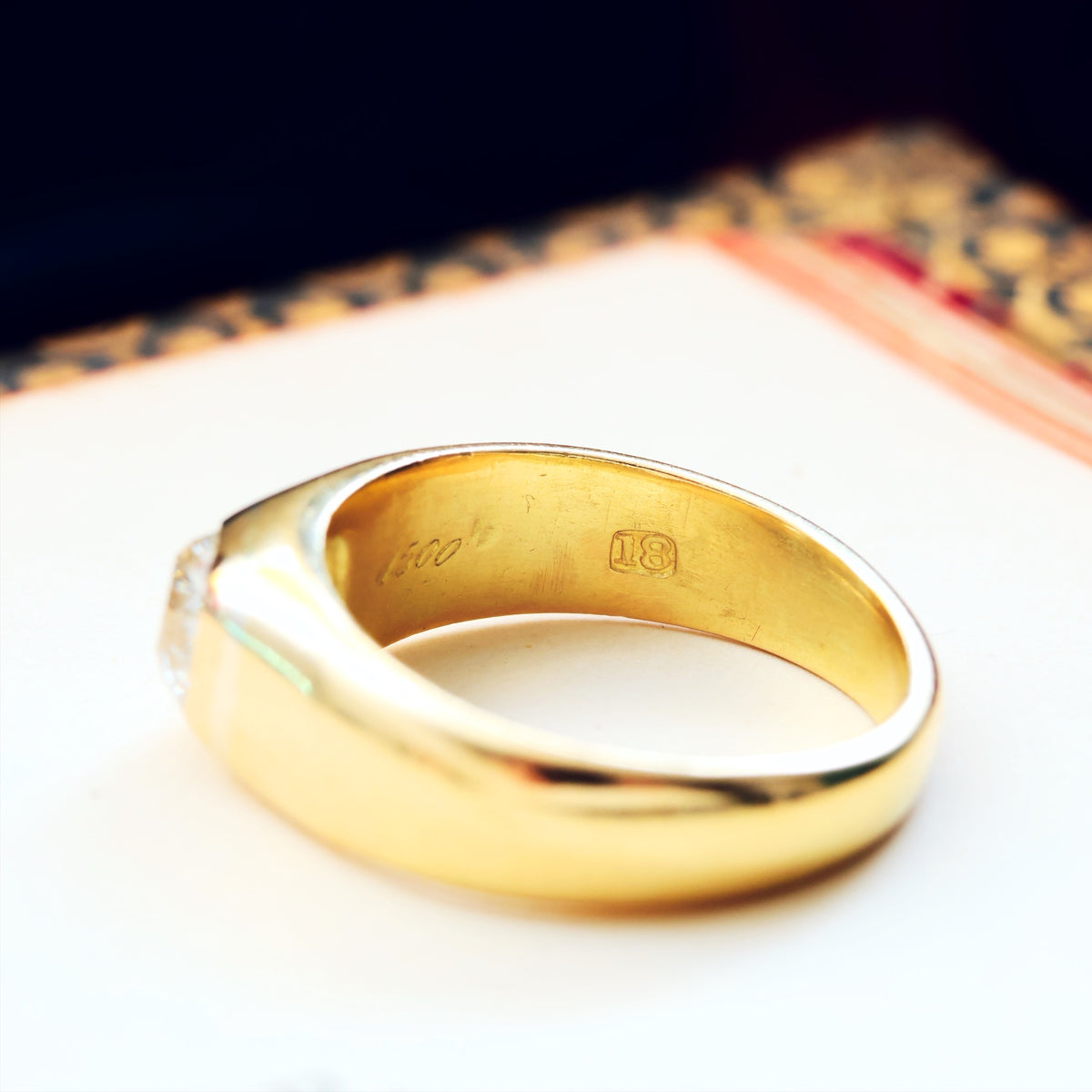 Antique Hand Cut Diamond Mengagement Ring