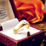 Antique Hand Cut Diamond Mengagement Ring