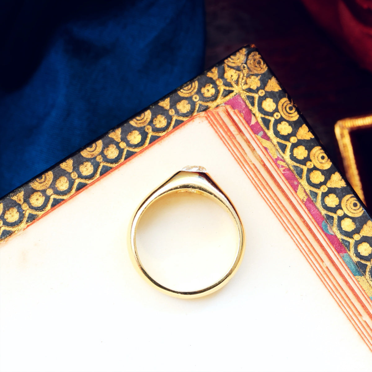 Antique Hand Cut Diamond Mengagement Ring