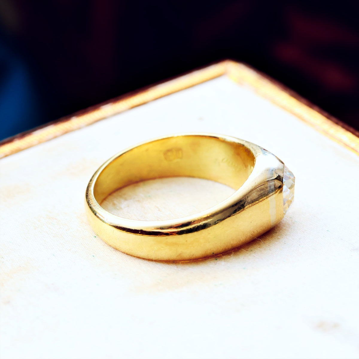 Antique Hand Cut Diamond Mengagement Ring